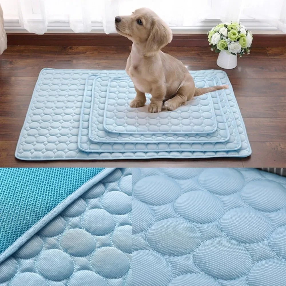 Summer Pet Mat Cooling Dog Pad For Dogs Cat Blanket Sofa Breathable Pet Bed Washable Self Cooling Cat Ice Pad Pet Supplies