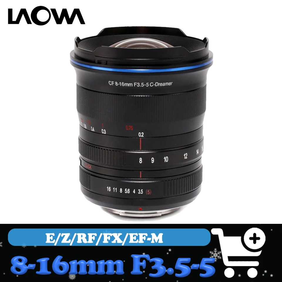 

Laowa CF 8-16mm F3.5-5 C-Dreamer APS-C Zoom Lens Ultra-wide Angle Camera Lens compatible with Sony E Fuji FX Nikon Z Canon RF M
