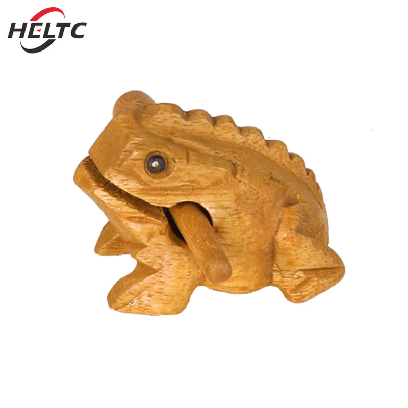 1PCS Wood Thailand Traditional Craft Wooden Lucky Croaking Musical Instrument Home Office Desk Decor Lucky Frog Crafts