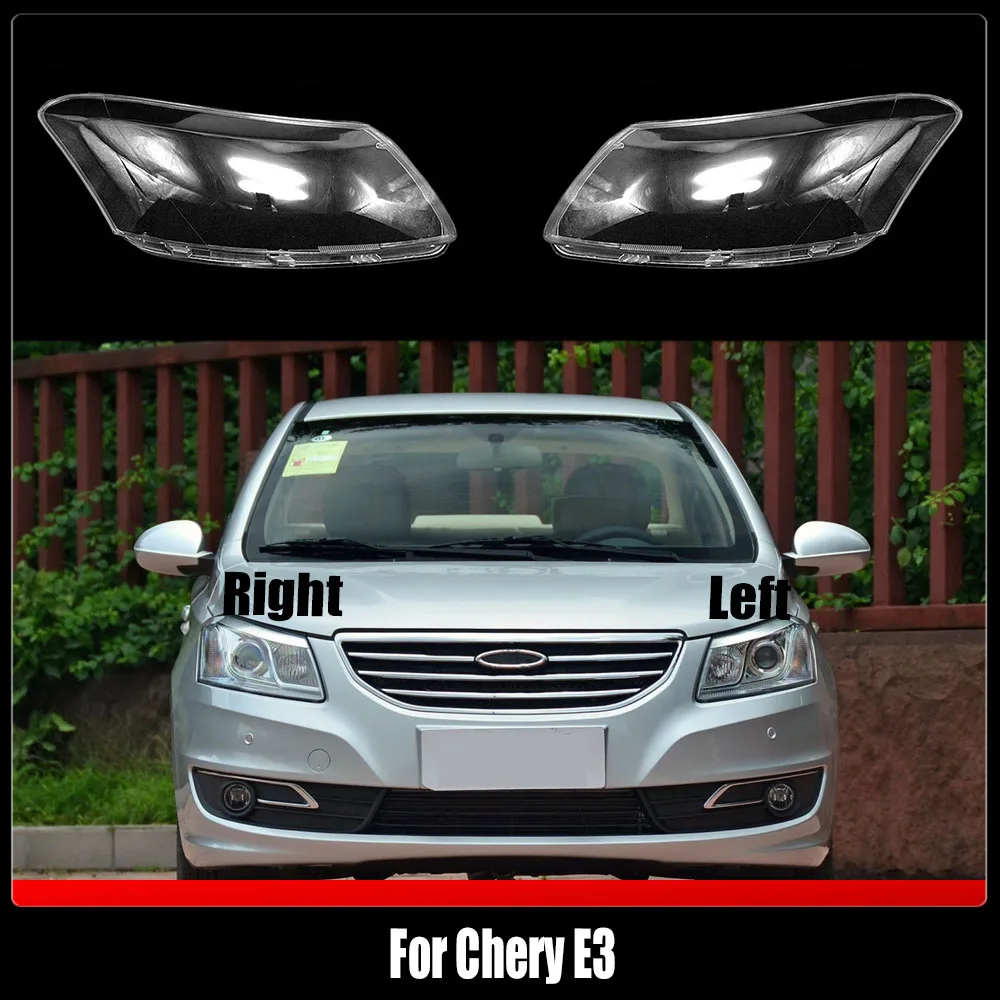 

Front Headlamp Lamp Cover Headlight Shell Transparent Lens Replace The Original Lampshade Plexiglass For Chery E3