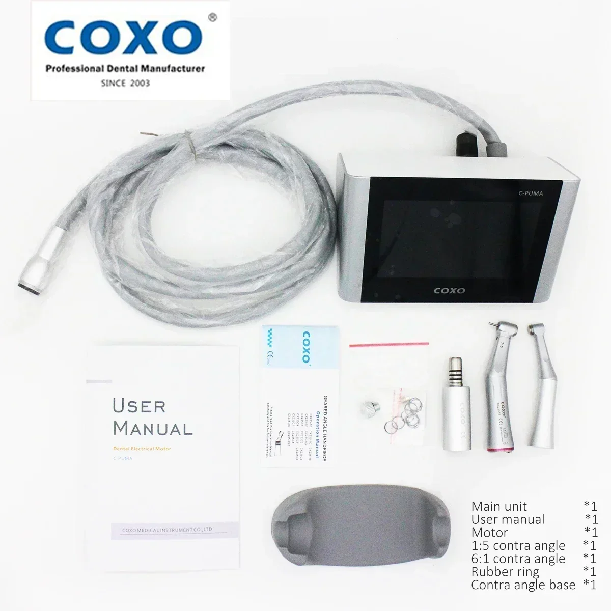 COXO C-Puma Master 2 In 1 Design Electric  Appliance With Endo Function, Brushless Motor, LED Light  6:1 Imini head contra angle