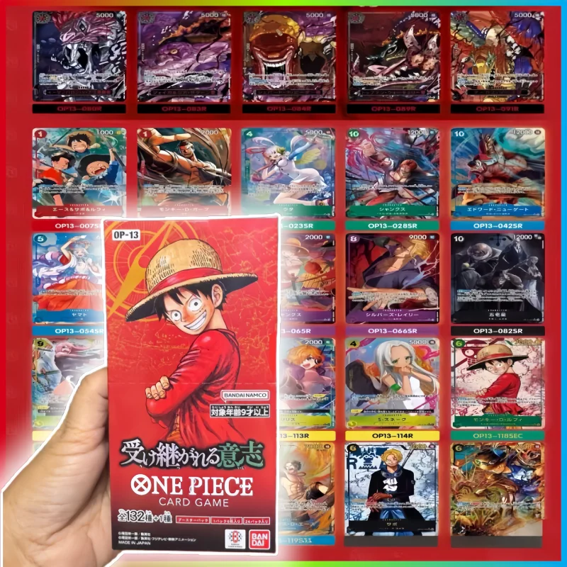 

В наличии Bandai Genuine One Piece Opcg Tcg Game Card Японская запечатанная карта Op13 Carrying On His Will Collection Card Toys hot