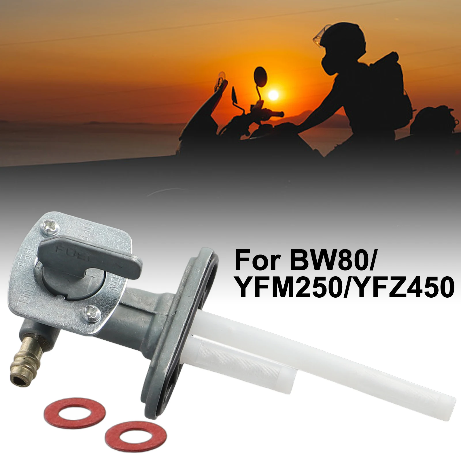 For Motorcycle Fuel Tank Tap Valve Petcock Switch Replacement for PW80 TTR125 BW80 YFM250 YFZ450 Metal and Plastic Design