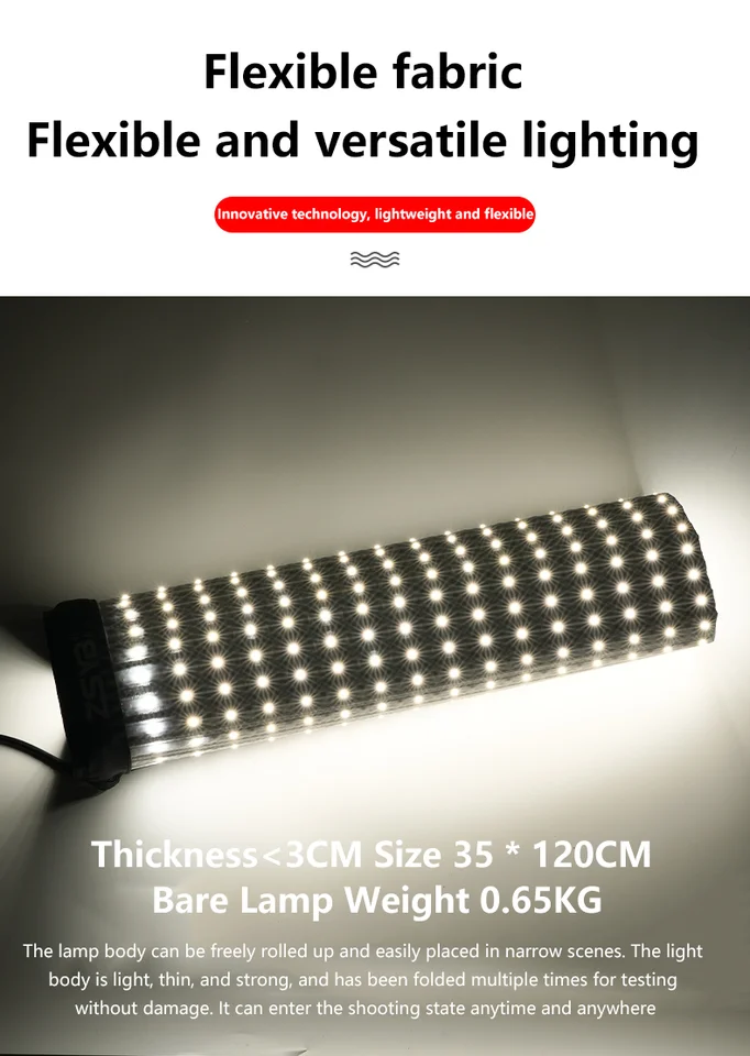 ZSYB JB-200Bi Portable Flexible Square Rollable Cloth LED Fill