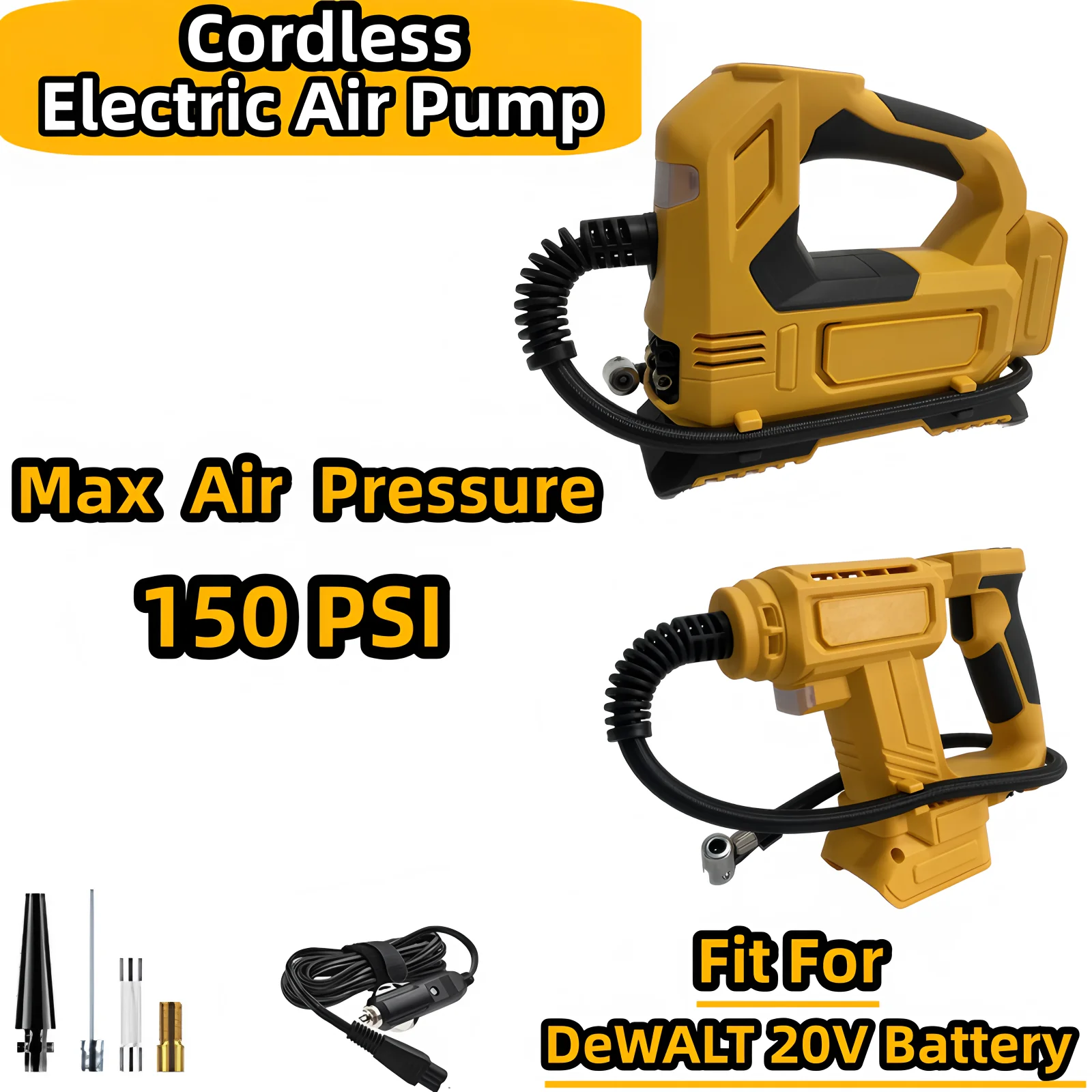 Cordless Air Pump 20V Battery - Pompe à air portable sans fil,
