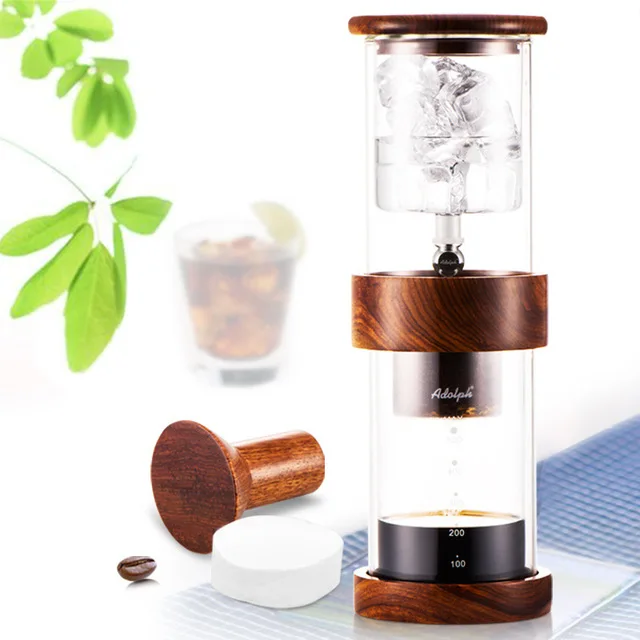 Diguo 500ml Portable Glass Air Tight Iced Coffee Maker Filter Pitcher Mini Cold Brew