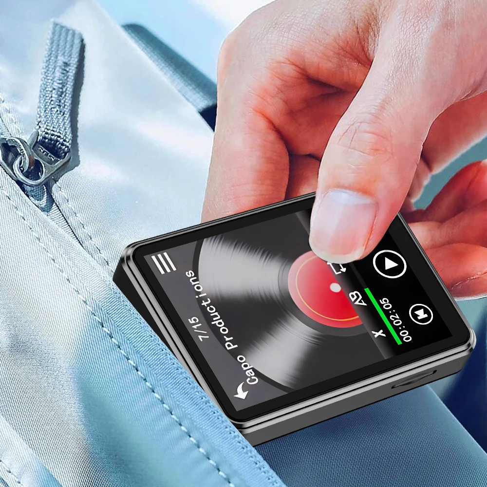 1-2PCS 2.4-inch Touchscreen MP3 Music Player Portable Bluetooth 5.3 FM Radio Mini Portable Am Fm Emergency Rechargeable Radios