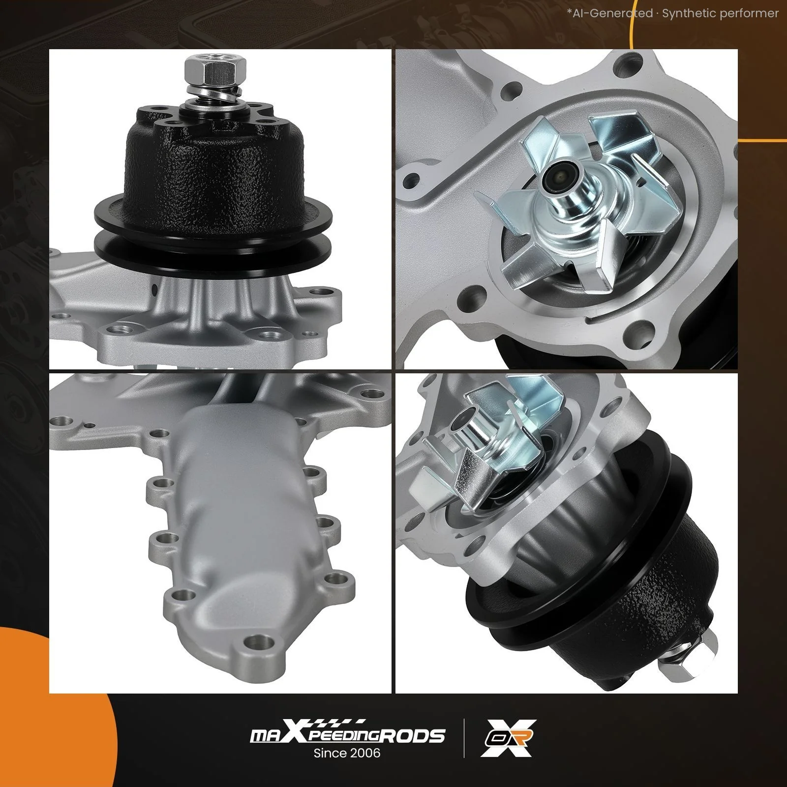Engine Water Pump for Kioti LK3054 CK25 CK30 15301-73030 E5900-73032 Direct Fit