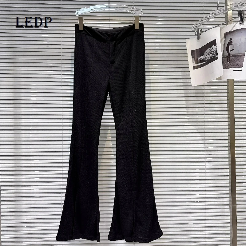 

2026 Spring New Women's Bell-bottoms Original Design Dark Cool Spicy Three-dimensional Tailoring Slimming Casual Pants Ladies