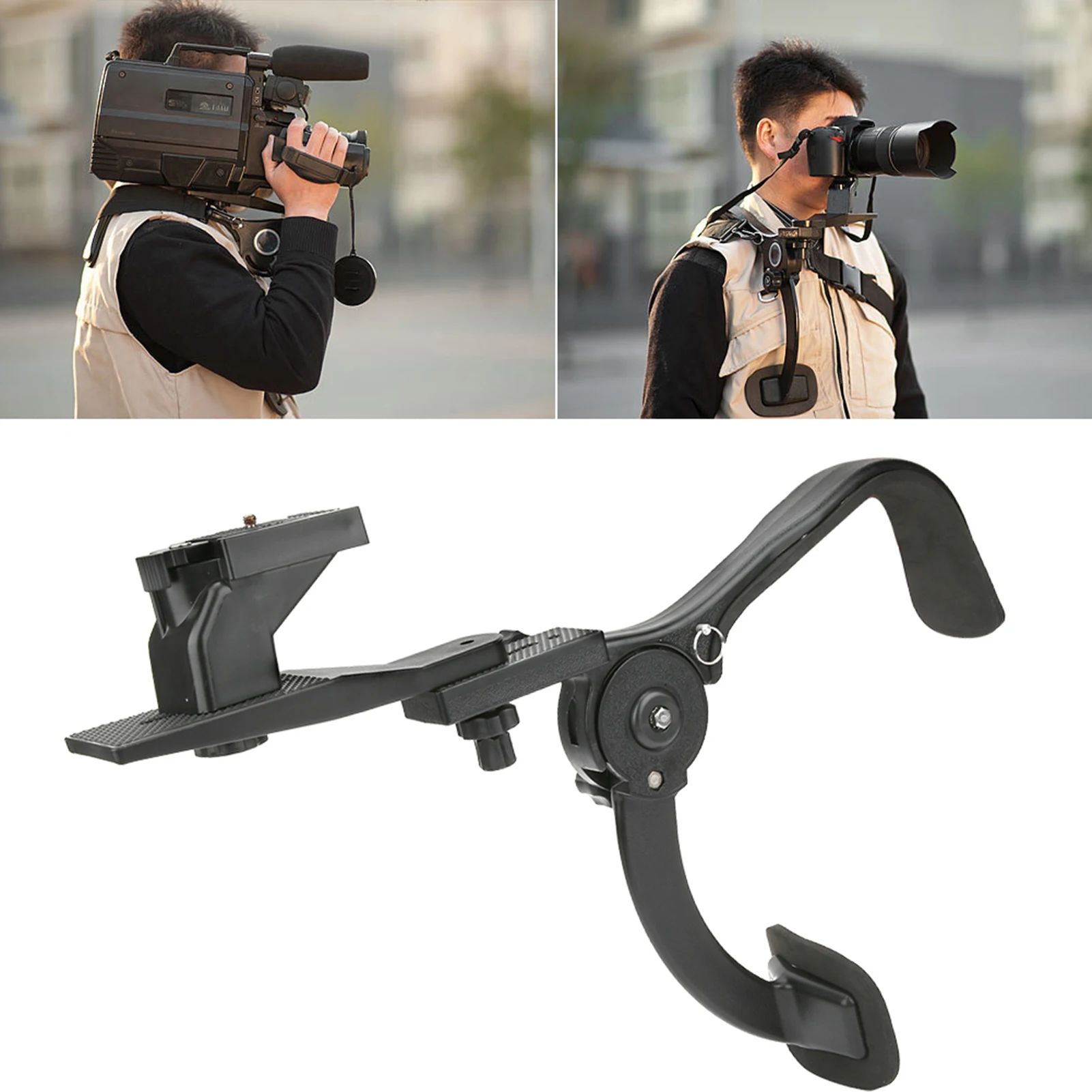 SR-500 Black Outdoor DSLR Camera Strap Photography Shoulder Shock Absorber Bracket Support Stabilizer Rig