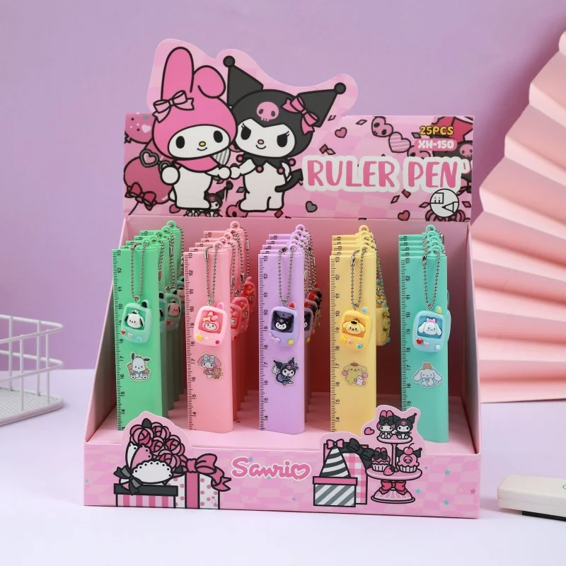 

25 шт./лот Sanrio Kuromi Melody Kitty линейка гелевая ручка милые 0,5 мм черные чернила ручки для подписи канцелярские принадлежности подарок школьные письменные принадлежности