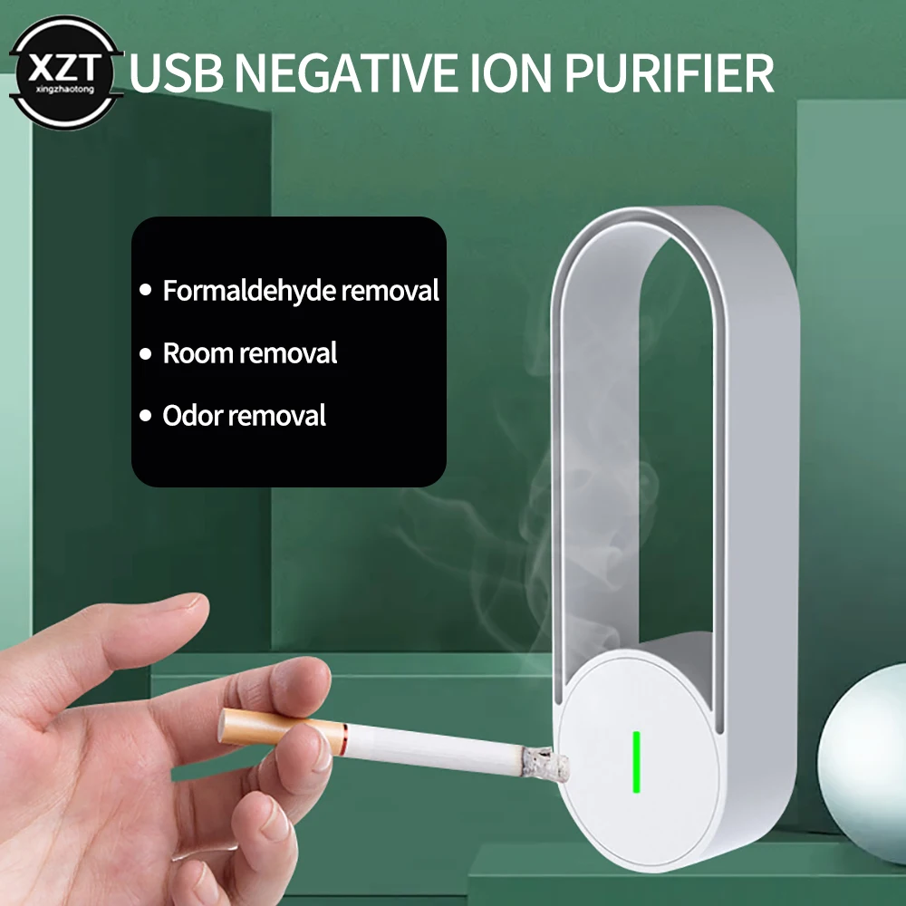 

USB Anion Air Purifier Home Air Purifier Filter Car Air Freshener Odor Smoke Remover Purifying Air Silent