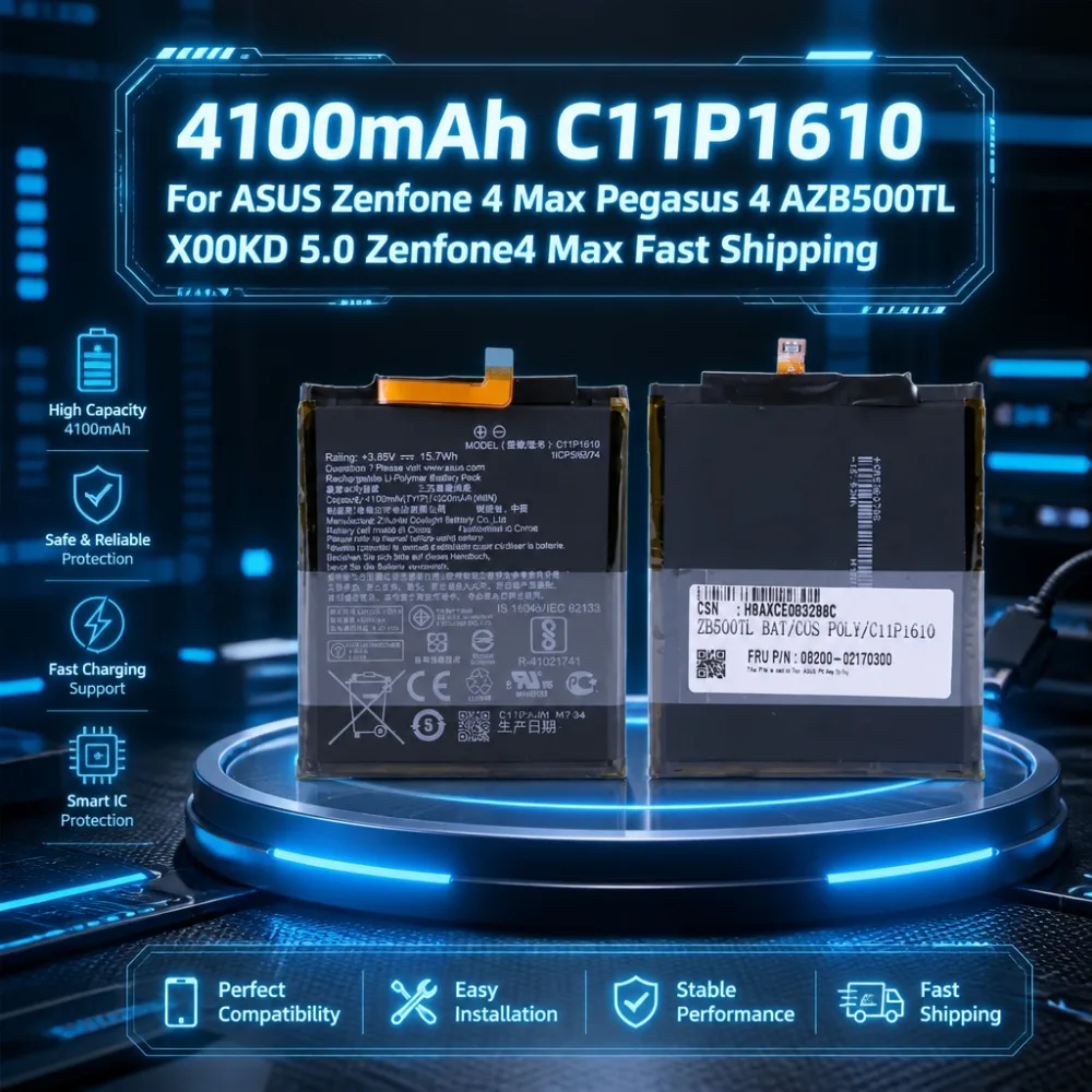 4100mAh C11P1610 3.85V Replacement Battery For ASUS Zenfone 4 Max Pegasus 4AZB500TL X00KD 5.0 Zenfone4 Max Fast Shipping