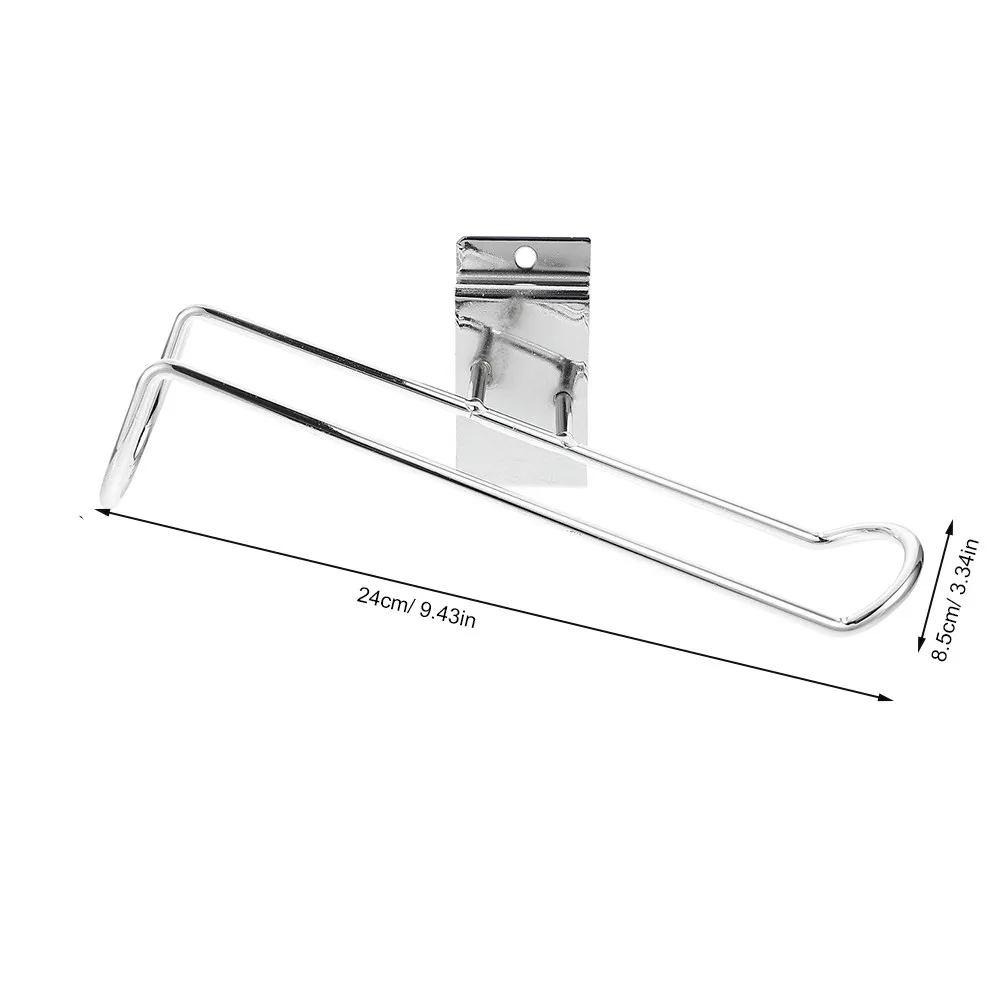 2 Pcs Holder Roller Skates Display Stands Silver Horizontal Skateboard Wall Mount