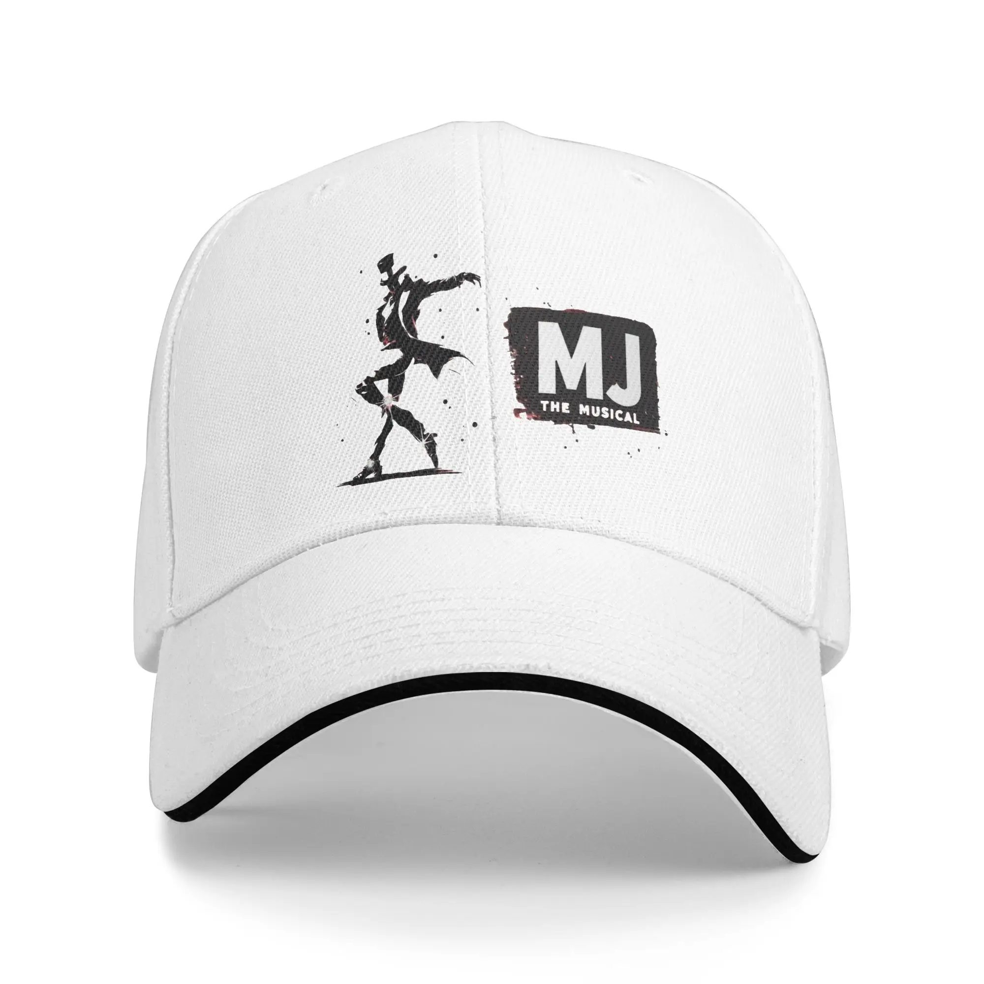 MJ king of pop  The Musical Moonwalk Tribute Iconic Silhouette Sandwich Hats Men Hat Sports Cap Adjustable Baseball Cap Autumn