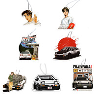 JDM Initial D AE86 Car Air Freshener Hanging Rearview Mirror Perfume Pendant Solid Paper Fujiwara Tofu Shop Interior Accessories