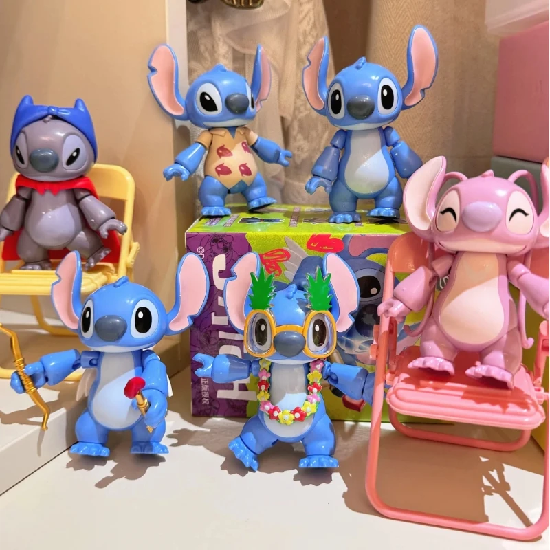 Genuine Stitch Assembly Model Kit Blind Box , Movable & Articulated Toy Gift For Kids