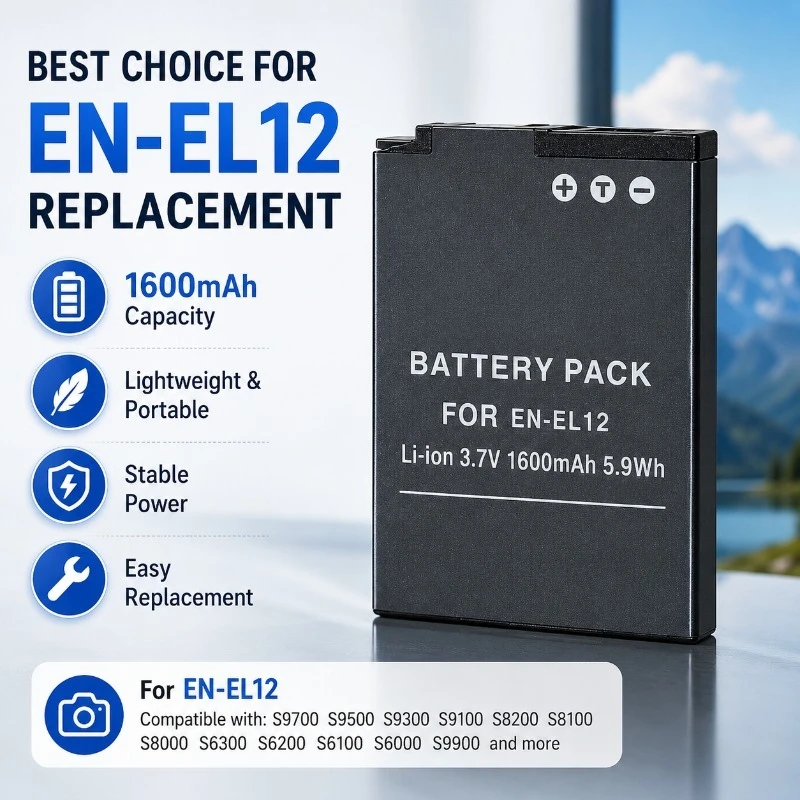 3.7v 1600mAh Compatible with For Nikon P300 S9700 170 360 Multi Model Digital Battery Life Camera EN-EL12 Digital Battery
