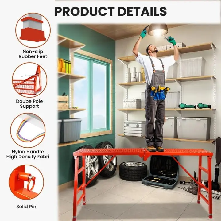 150*40 سنتيمتر المحمول رفع للطي السقالات تجديد منصة التسلق سميكة العمل الحصان المحمولة التجميع السريع سقالة