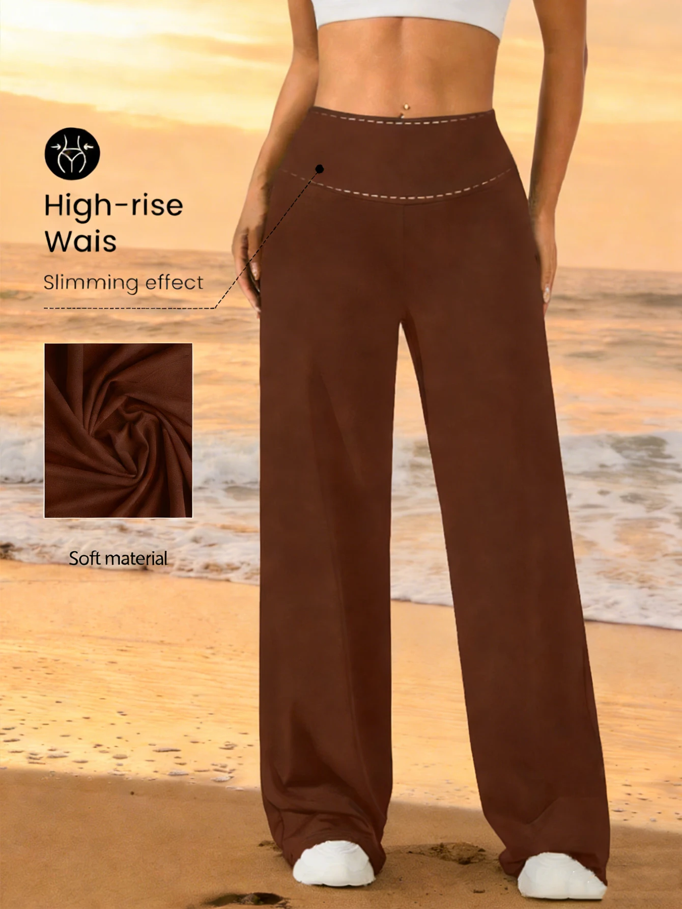 

Женские широкие брюки, дышащие и легкие свободные брюки в стиле ретро, новые весенне-летние повседневные спортивные брюки