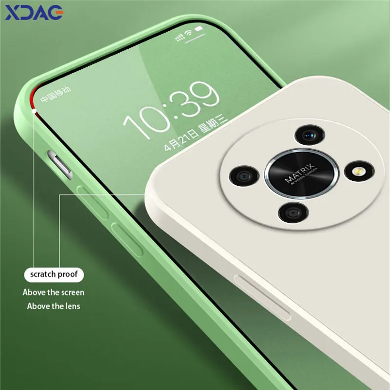 Square Liquid Silicone Phone cover for Honor X9 X30 X40 GT Magic4 Lite 5G soft back cases HonorX9 HonorX30 X40GT Magic4Lite bags - Image 4