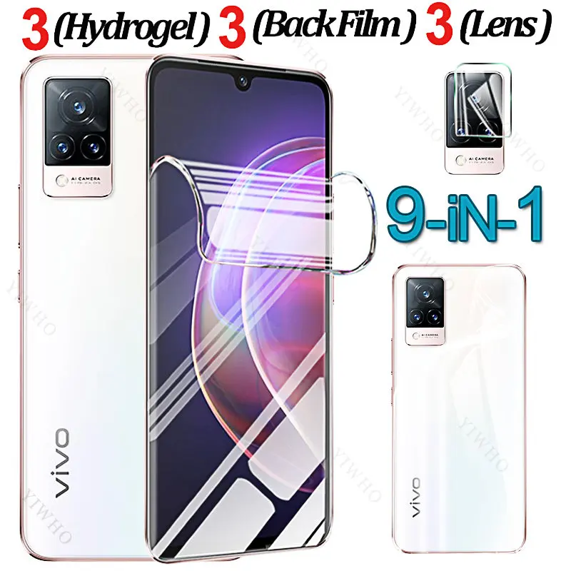 Screen Back Hydrogel Film on For Vivo V21 5G HD Camera Lens Protector Not Protective Tempered Glass for Vivo V 21 5g 6.44