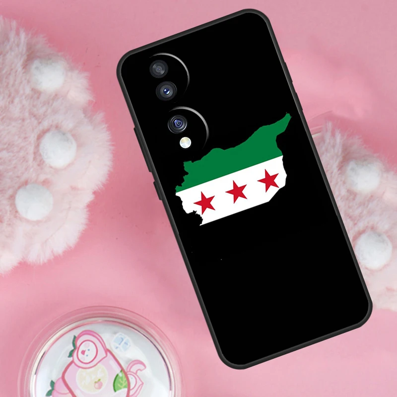 حافظة علم جمهورية سوريا لهاتف Honor Magic 7 Lite 5 6 Pro Honor 200 50 70 90 Lite X9b X9a X8b X8a X8 X9 X9c