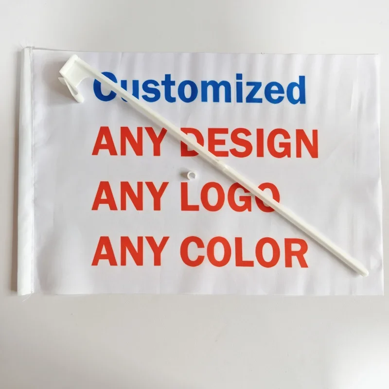 1p Custom Polyester Car Flag - 30x45cm Custom with Your Design, Patriotic Banner for Sports Events, Parades & Car Decoration