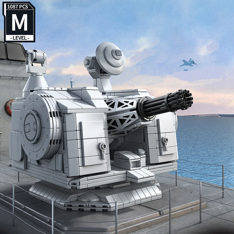 Compatible With LEGO Chinese Military 1130 Close Range Artillery Building Blocks Shipborne Defense System Bricks Toys
