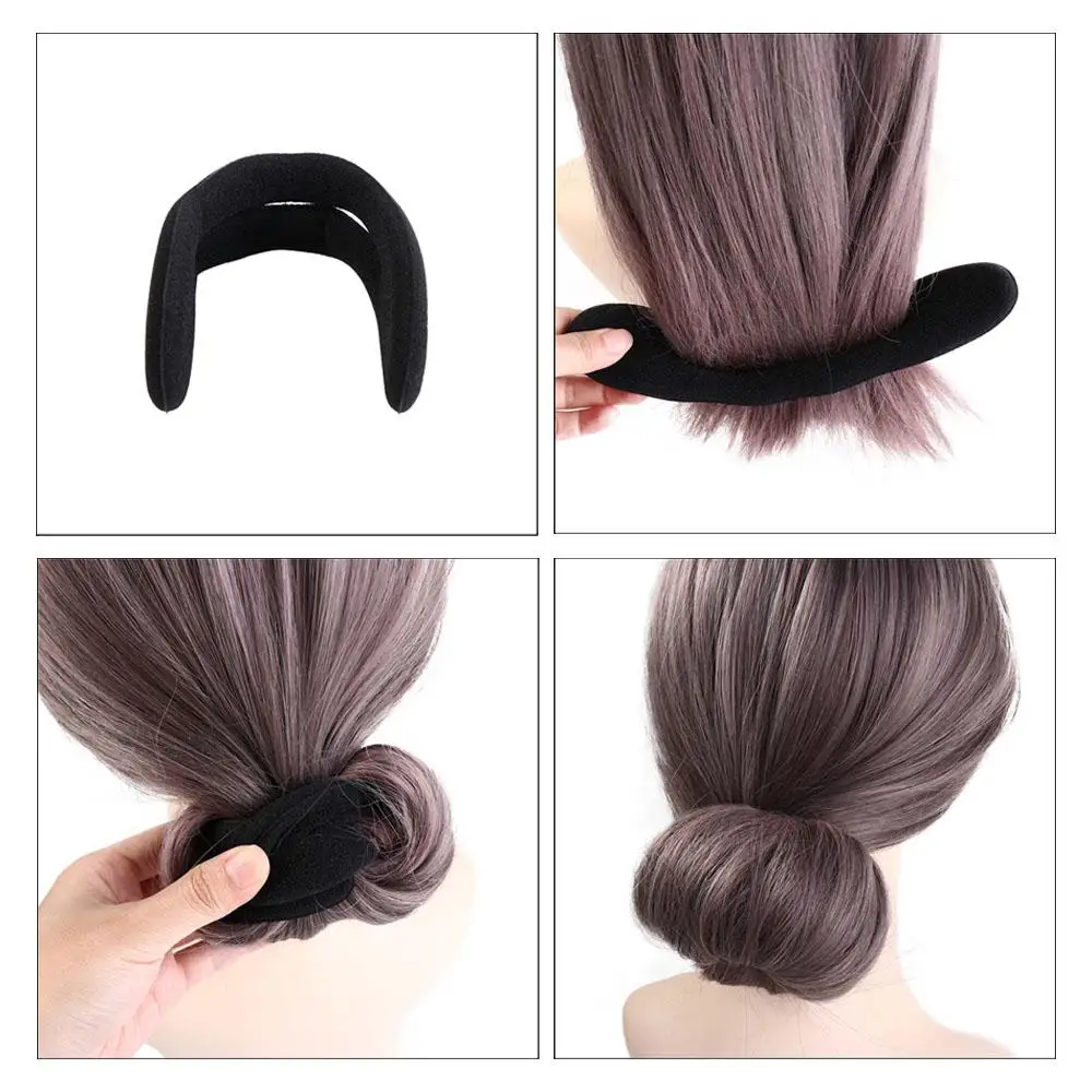 Hair Disk Donut Hairstyle Twist Maker Foam Sponge Clip Easy Big Ring Hair Bun Maker Updo Fashion Bun Curler Braider Women