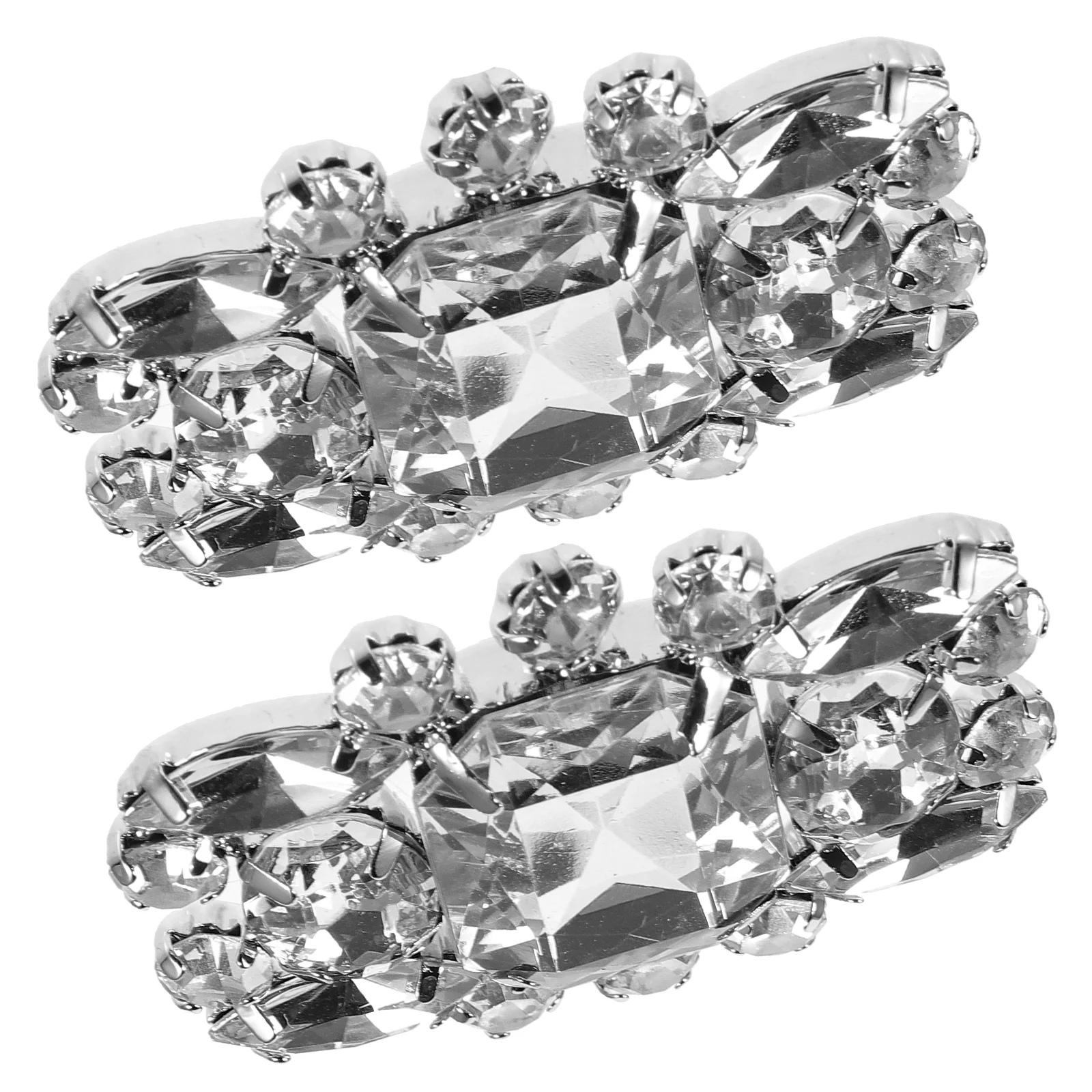 2 PCS Rhinestone Shoe Clips Crystals Sandals for Woman Decorate Flowers Women Decoration