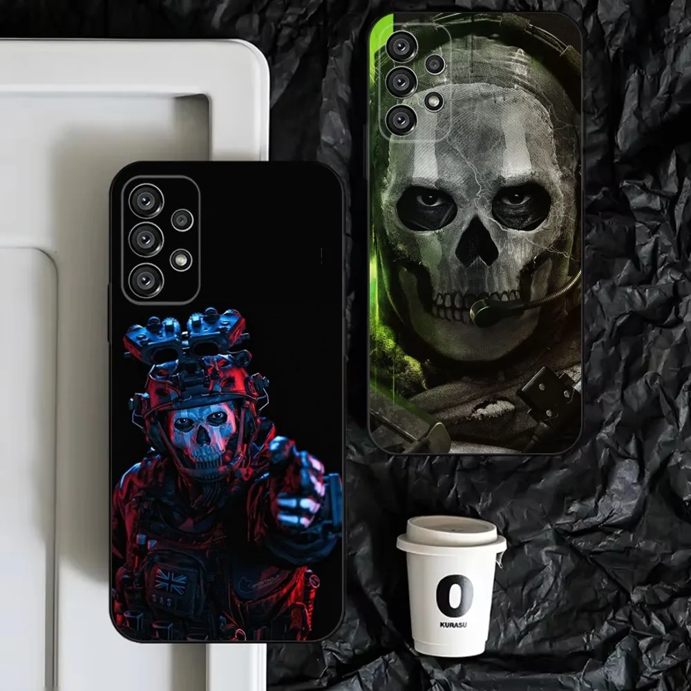 

C-COD Call Of D-Duty Ghost Phone Case For Samsung S25,S24,S23,S22,S21,S20,S10,Ultra,Plus,Lite,FE,Soft Silicone Black Cover