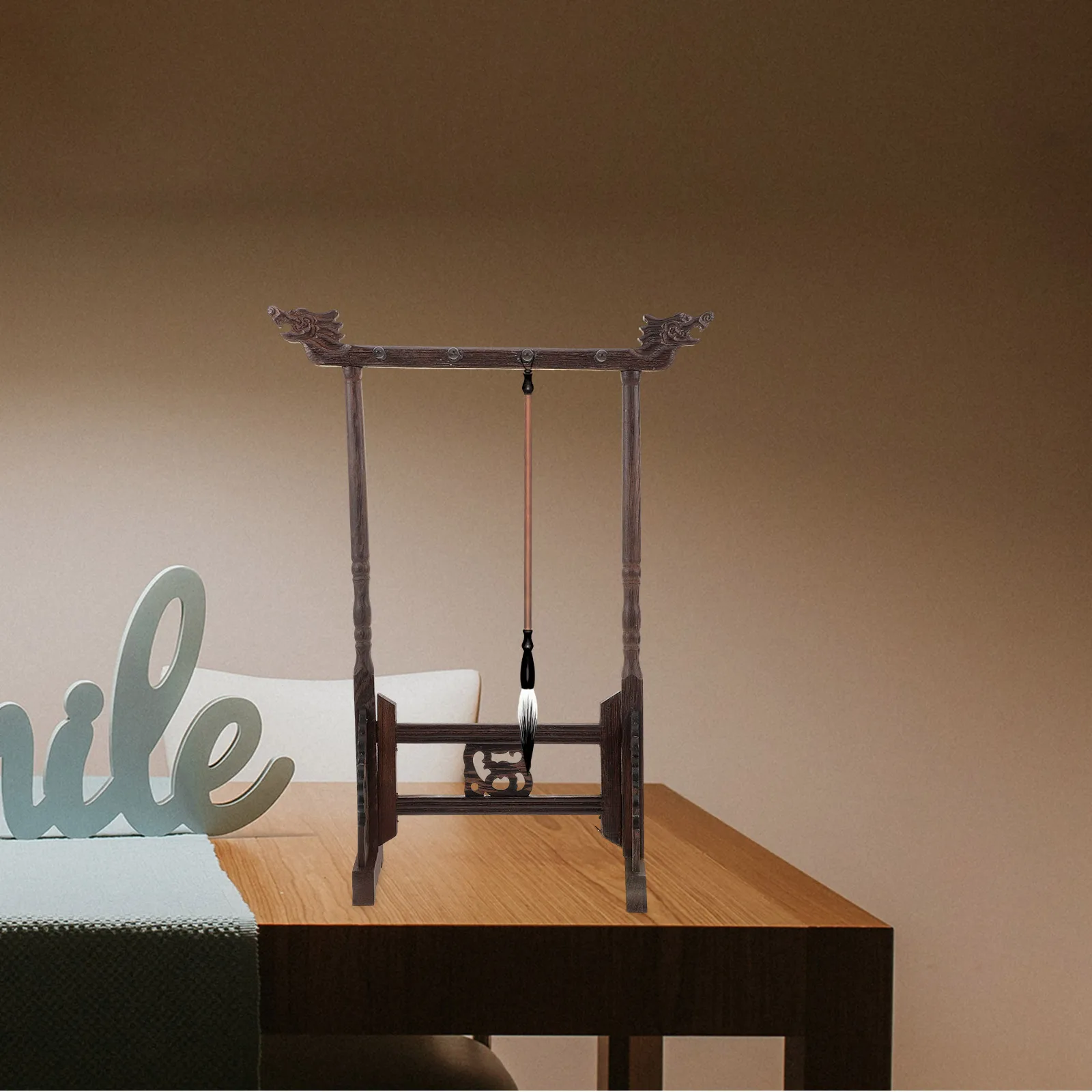 حامل فرشاة الخط الخشبي القوي، تصميم رائع، هدية مثالية لمحبي الخط، حامل فرشاة الرسم #4