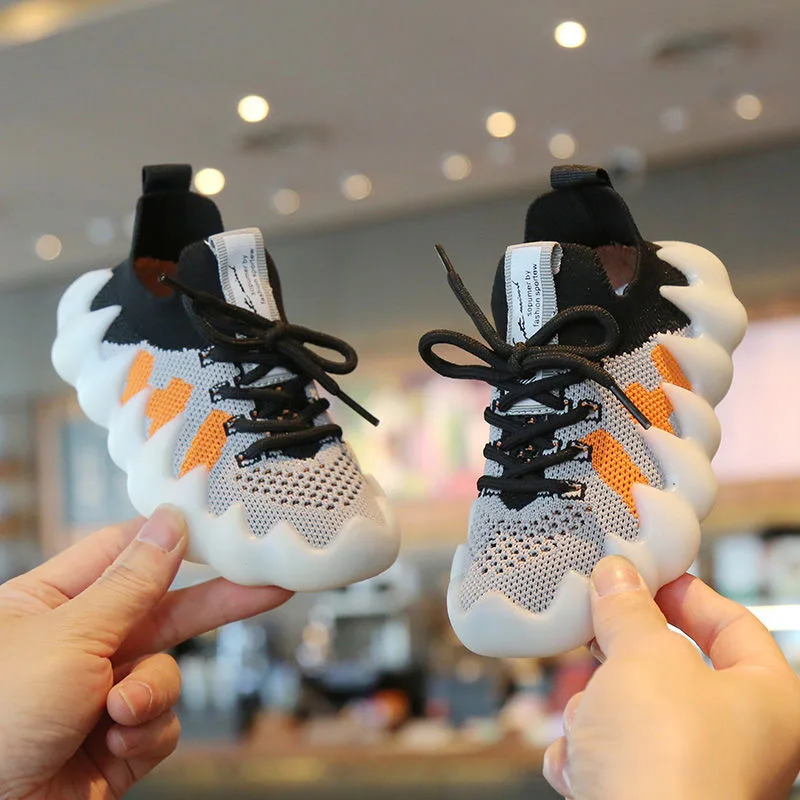 Children's Sports Shoes Summer 2022 New Mesh Shoes Breathable Mesh Shoes Spring and Autumn Coconut Shoes Boy's Shoes