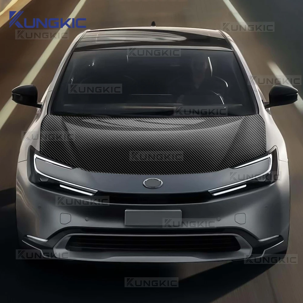 For Toyota Prius 2023 2024 2025 2026 Carbon Fiber Pattern PPF Car Paint Protection Film Engine Hood Bonnet Trim Sticker Anti