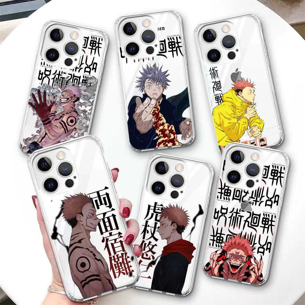 

Чехол с аниме Jujutsu Kaisen для iPhone 17 Air 14 12 15 Pro 7 8 Plus 13 Mini XR X XS Max SE 2022 2020 Противоударный чехол из ТПУ для телефона
