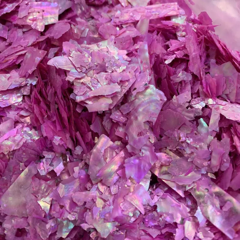 

100 г фрагментов раковин морского ушка из залива Бохай - ультратонкие цветные перламутровые хлопья для DIY-декора ногтей в морском стиле