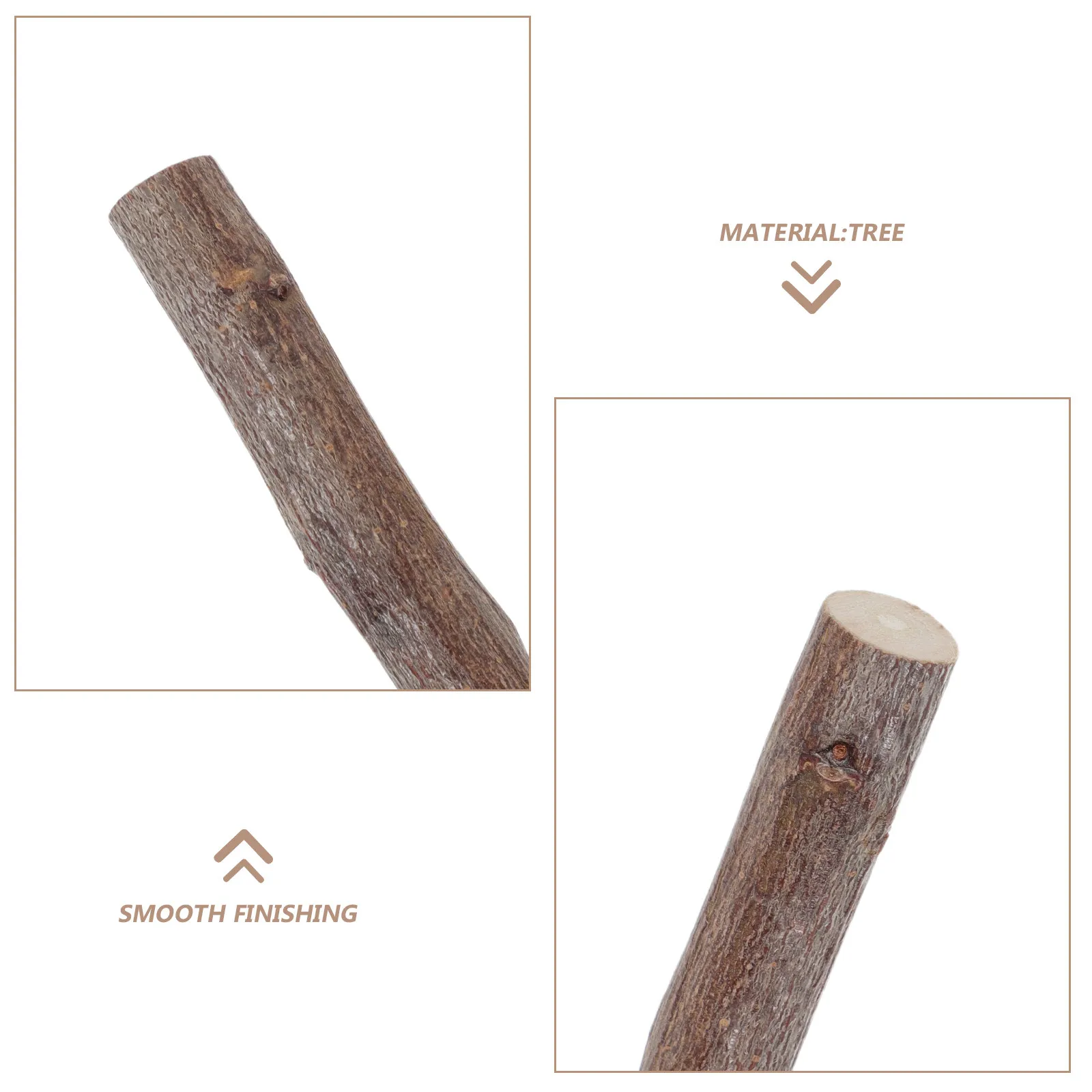 1Set Wooden Rustic Sticks Craft Twigs Natural Wood Log 8Cm Length 0.3-0.4 Inch Diameter Smooth Branches for DIY Holiday