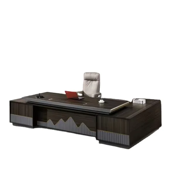 

*Modern Italian Business Style MFC Extendable Modular Functional High-end Luxury Boss CEO Desk Office Table