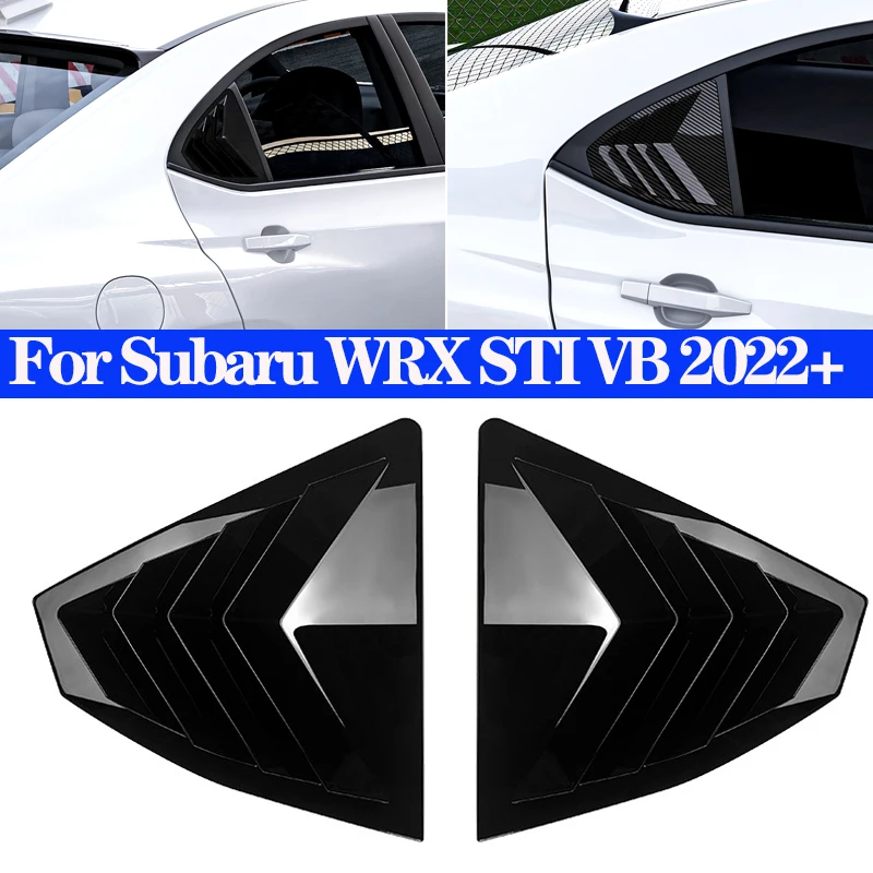 

Carbon Fiber Car Rear Window Shutter Cover Trim Window Louver Side Vent Trim ABS For Subaru WRX STI VB 2022+ Auto Accessories