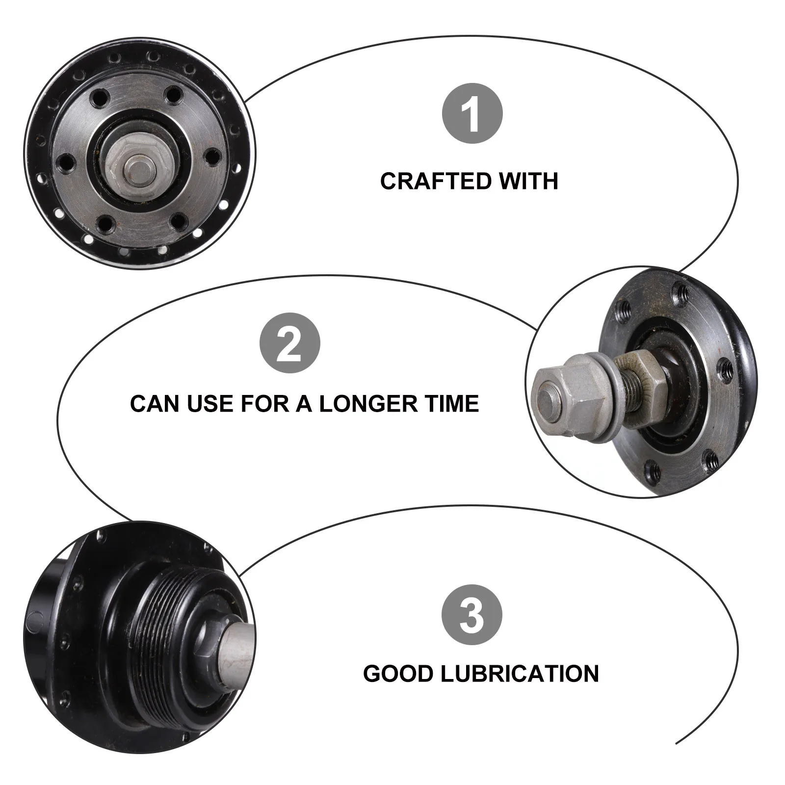 

1pc Mountain Bike 32 Holes Disc Brake Low Friction Seals Bearing Sturdy Hub Wheel Spindle For Road Use