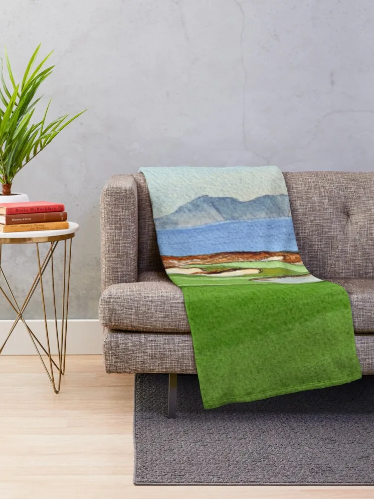 Tara Iti Golf Course New Zealand 17th Hole Throw Blanket Soft Baby Warm blankets ands Blankets