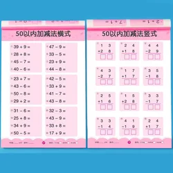 80 Pages/Book Addition and Subtraction Children's Learning Mathematics Workbook Handwritten Arithmetic Exercise Books Notebooks