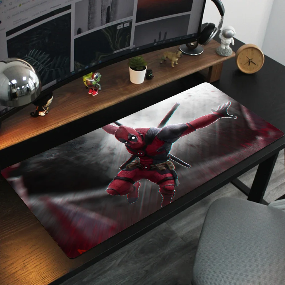 Imagem -04 - Grande Mouse Pad Lockedge Gaming Cool Deadpool Mousepad Tapete de Mesa de Teclado de Computador