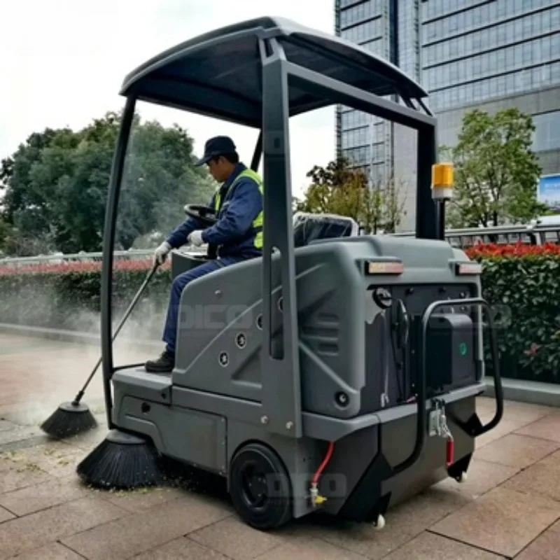 High Quality Outdoor Road Sweepers Electric Street Sweeper Articulated Steering Garbage Truck Industrial Cleaning Floor