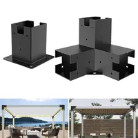 Pergola Bracket Vertical Angle Corner Woodworks DIY Post For Gazebos Pavilion Bracket Fence Column Base