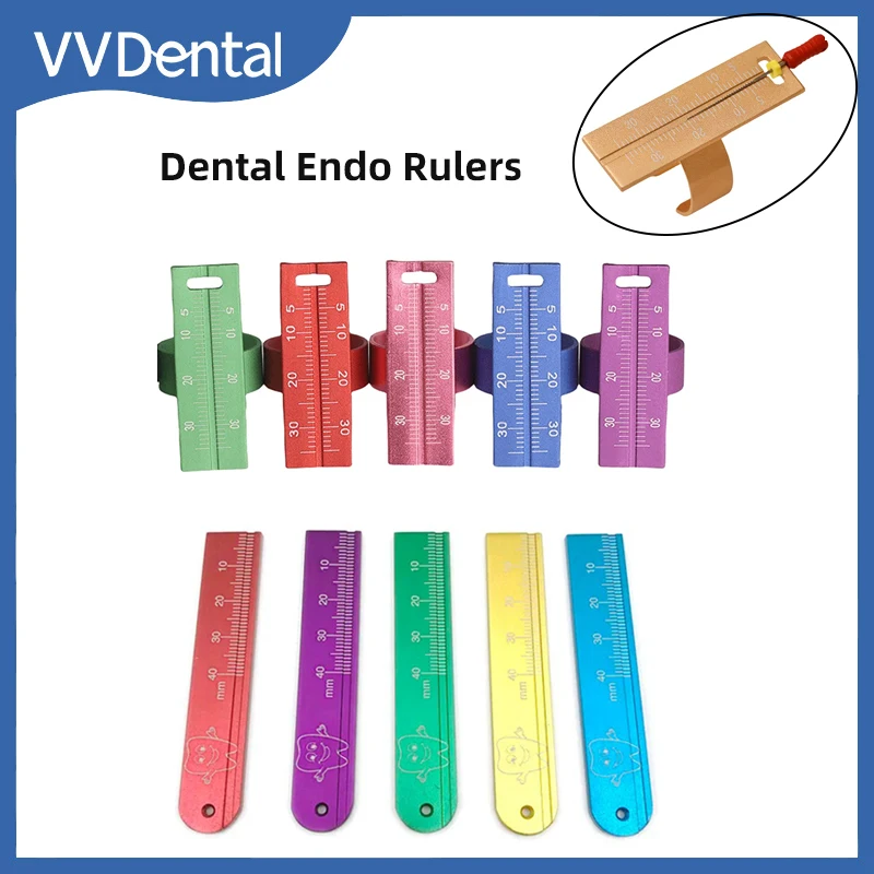 

VVDental Endo Rulers Aluminium Endodontic Finger Ring Ruler Root Canal Measurement Scale Dentist Tools Materials