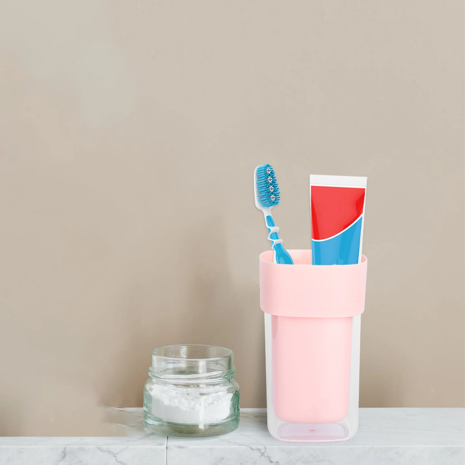 

Toothbrush Storage Box Quality Plastic Portable Wash Cup For Travel Home Business Dustproof Durable Gargle Cup Case Organizer