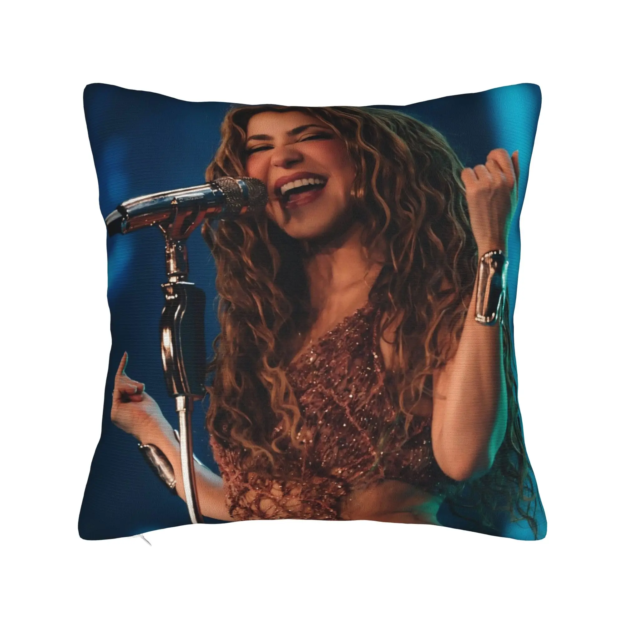 Hip Hop Singer Rapper Shakira Pillowcase Printing Fabric Cushion Cover Decor  Pillow Case Cover Home Square 45*45cm