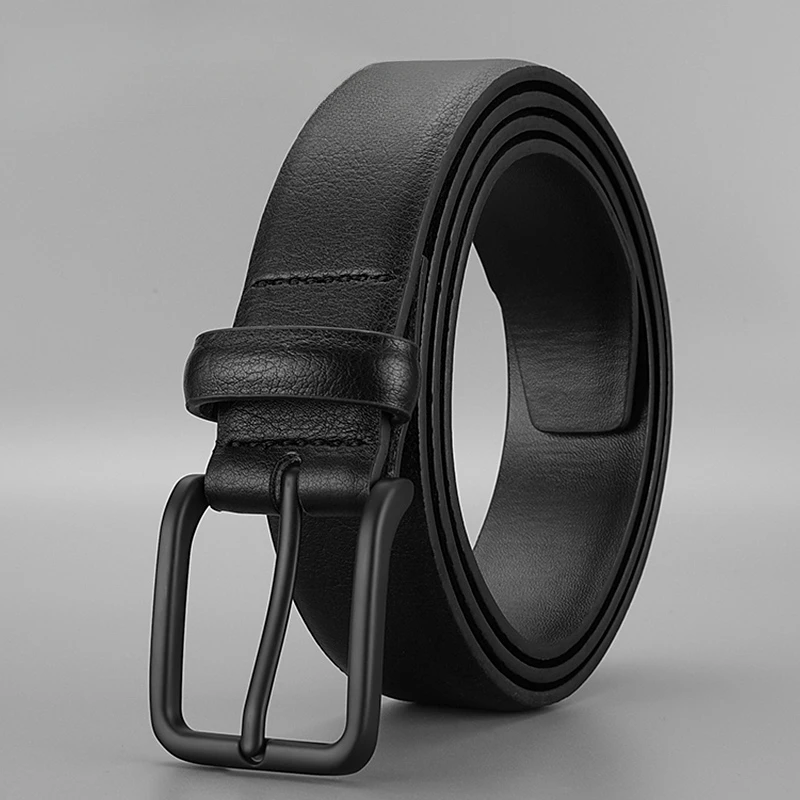 

Male Black Buckle Belt Luxury Designer Pu Leather Strap Men Waist Belts For Jeans Waistband High Quality